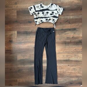 H&M Black and Cream Kids Matching Set